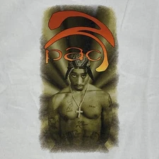 Men's 2Pac Tupac Shakur Winterland Short Sleeve T-Shirt White 2XL NOS