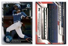 2016 Bowman Chrome Prospects #BCP18 Starling Heredia - Los Angeles Dodgers