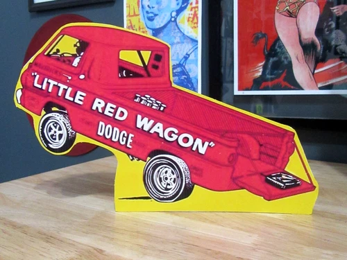 Little Red Wagon Tabletop Standee Cutout | Dragsters | Funny Cars | Drag Racing