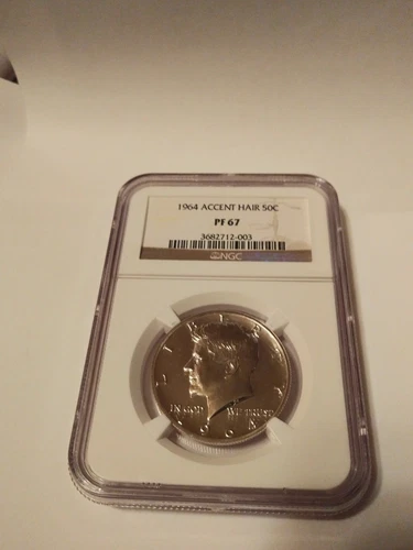 1964 Kennedy HALF DOLLAR ACCENT HAIR NGC PF 67