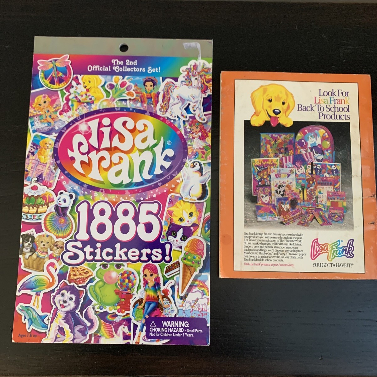 Lisa Frank Official Collectors Set Sticker Book 1885 Stickers & ad