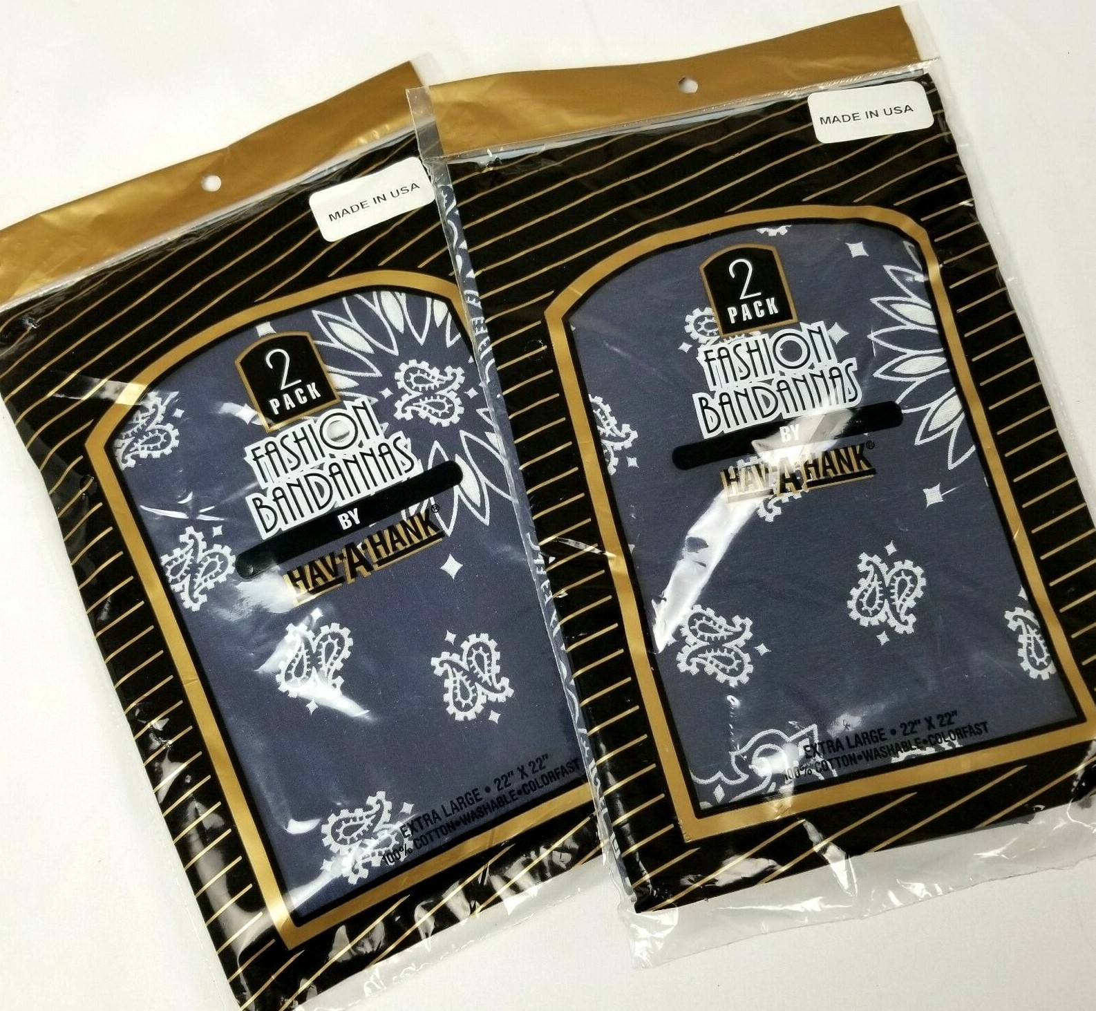 Vintage Bandana Navy Blue Hav A Hank Rn Made In Usa 100 Cotton 21 Nos For Sale Online Ebay