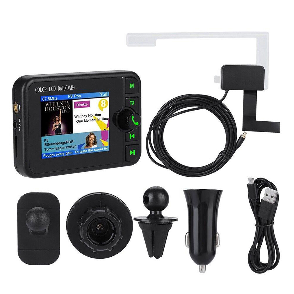 Dab+ Adapter Für Autoradio New Upgraded FM Transmitter Auto, DAB+ Autoradio Adapter Mit 2,4" LCD-Bildschirm, Bluetooth Dab Autoradio Adapter