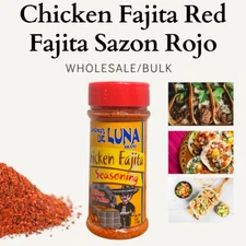Fajita Sazon Rojo - Red Fajita Seasoning - De Luna Seasoning - Wholesale Fajita