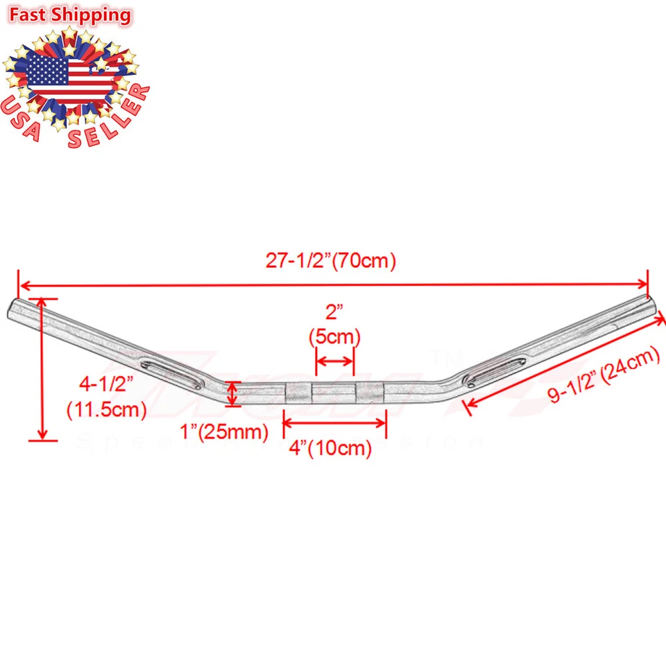 Manillar de barra de arrastre de motocicleta de 1" para Honda Shadow Spirit VT ACE VTX 600 750 1100 Foto 4 de 4