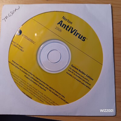 Norton Antivirus 2006 Symantec For Windows Xp 2000 System Builder Edition