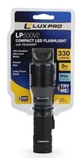 LUXPRO 330 Lumen Tactical LED Flashlight TackGrip Water Resistant NEW