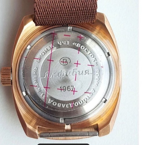 VOSTOK 1967 AMPHIBIA OROLOGIO AUTOMATICO 20 ATM SUBACQUEO 200M 90807B - Foto 7 di 10
