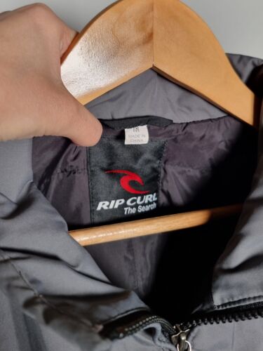 Vintage Rip Curl Jacket The Search Grey Black White Zip Y2K Medium - Picture 3 of 7
