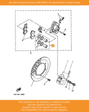 YAMAHA Piston Assy, Caliper, 4EW-W0057-00 OEM YZ125 YZ250 YZ400F WR400F TT250