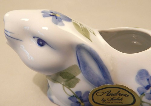 Andrea by Sadek Bunny Rabbit Porcelain Creamer Violet Pattern Thailand - Picture 9 of 9