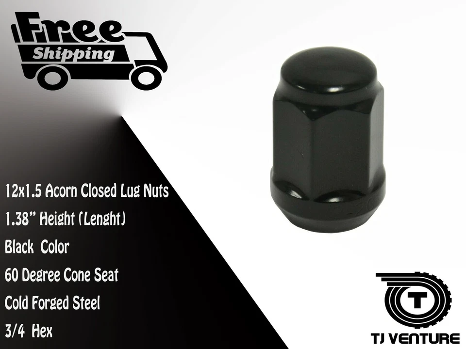 16 PIEZAS PARA HONDA TUERCAS BELLOTA ABULTADAS NEGRAS CERRADAS 12X1.5 1.38" [SE ADAPTA A: HONDA] Foto 3 de 4