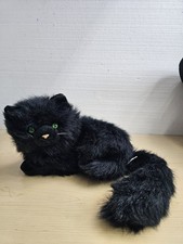 Vintage Russ NIKKI Black Persian Kitty Cat Plush Stuffed Animal Green Eyes 12  