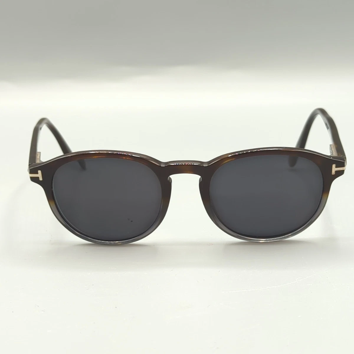 Tom Ford TF542-K Sunglasses Black Frame Brown Lenses Made in Italy 52-21 145 Tom Ford Holt-02 Sunglasses FT1302 52R Dark Havana - eye-oo.com main image 3