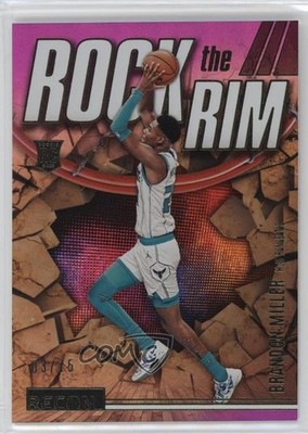 2023-24 Panini Recon Rock the Rim Purple /75 Brandon Miller #17 Rookie RC 19cx