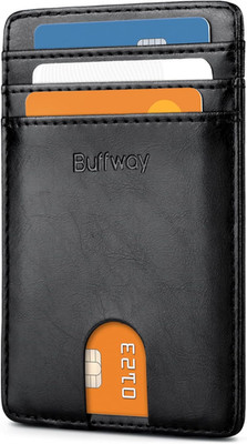 Mens Slim Leather Wallet Minimalist RFID Front Pocket Credit Card Holder