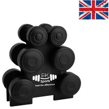 Versatile 12Kg Dumbbells with Stand - Lightweight Neoprene Set for Men & Women