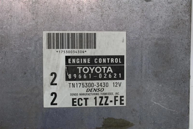 ECU ECM COMPUTER TOYOTA COROLLA 1999 2000 AUTO CALI 8966102621 1081033 - Изображение 3 из 4