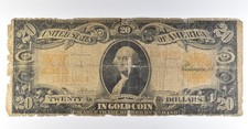 1906 $20 Gold Certificate Large Note Yellow Seal *8351
