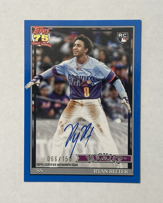 2026 Topps Series 1 1991 Autographs Ryan Ritter RC Auto Blue #91A-RIT/150