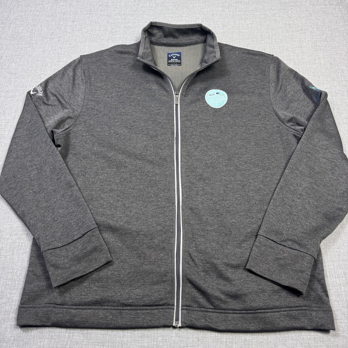 Veste De Golf Callaway Weather Series Homme Gris - Medium - Doublée Thermique, Zippée
