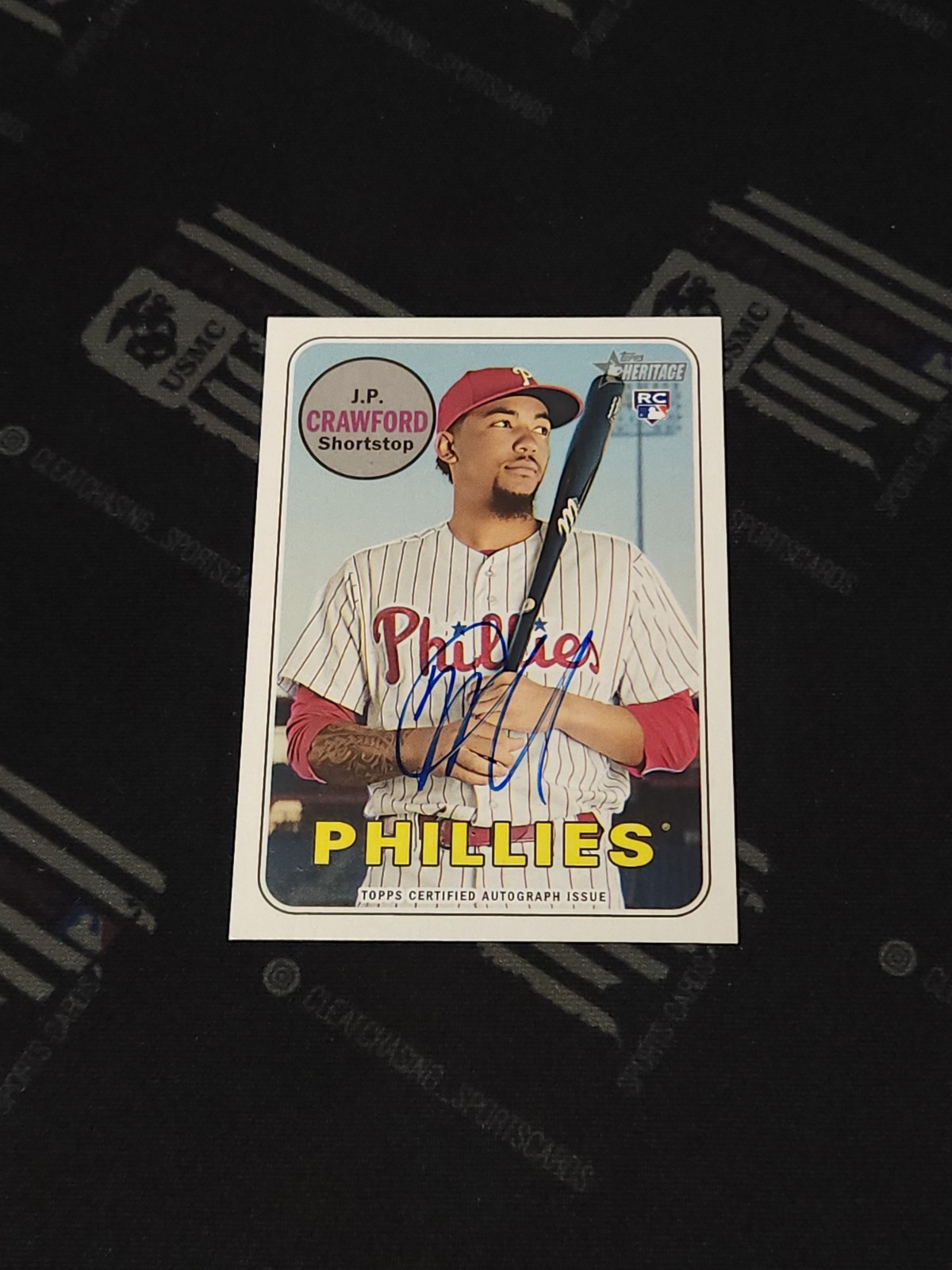 2018 Topps Heritage High Number Real One JP Crawford Rookie Auto RC Mariners