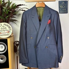 Tuta Scabal Savile Row (36R) su misura doppiopetto punta ottime condizioni