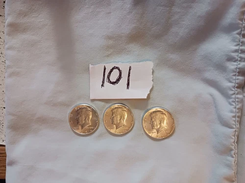 THREE (3) NICE 1964 SILVER KENNEDY HALF DOLLARS FIFTY CENTS