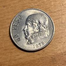 Mexico Un Peso 1975 as pictured. Free postage
