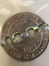 Antiker Ofendämpfer aus Gusseisen 6 Zoll rund