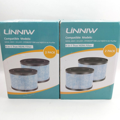 4 in 1 True HEPA Replacement Filter - Linniw - 4 pack - MK06, MK01, MJ001H etc.