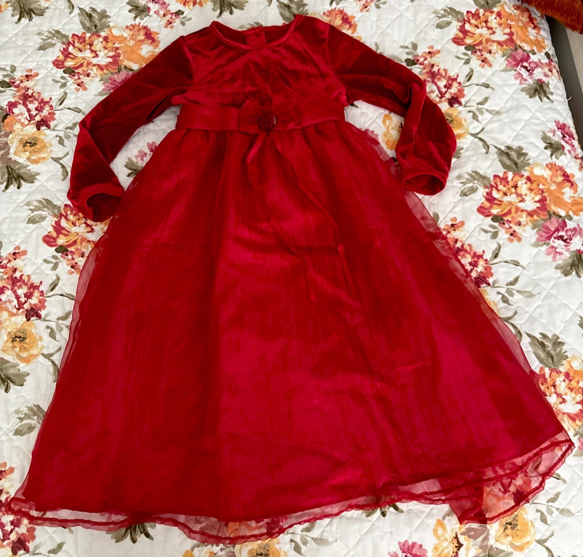 white christmas dresses Red Velvet Long Sleeve Sexy Slit Long Christmas Day Holiday Dress main image 0