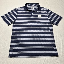 Under Armour Notre Dame Fighting Irish Polo Shirt Mens Large Navy NCAA Football