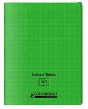 Conquérant Classique - Cahier polypro à rabat 24 x 32 cm - 48 pages - grands car
