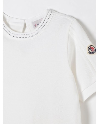 Moncler Vestido ALine Manga Corta Niños Vestidos Blancos - Imagen 3 de 3