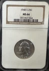 1948-S 25C Silver Washington Quarter - NGC MS66