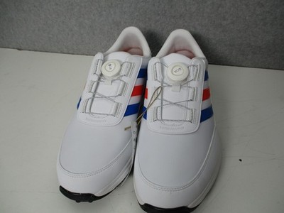 Adidas S2G SL Boa 24 Mens Sz 11.5 White Blue Golf Shoes Quick Lace