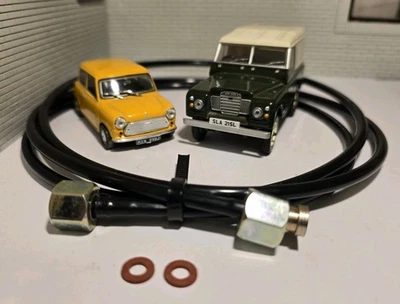 Land Rover Series Oil Pressure Gauge Black Connector Hose Pipe Engine Smiths - Image 1 of 4