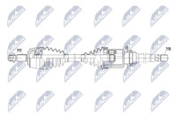 NTY Antriebswelle NPW-FT-087 FüR Fiat 500X Multijet 334AXA1B 334AXA11 Jeep SUV