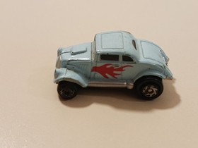 Vintage Micro Machines 1933 Willys Coupe Hot Rod Light Blue Red Flames Galoob