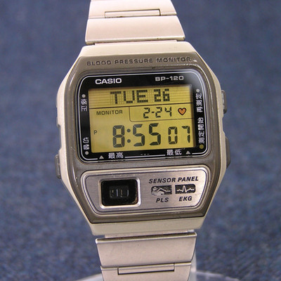 [Super Selten!!] Casio Blutdruckmessgerät BP-120 Herzschlagsensor Uhr - Selten