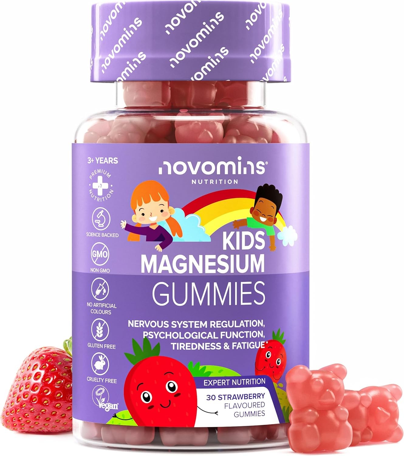 Kids Magnesium Gummies - 546 Mg Magnesium Citrate Providing 60 mg of Magnesium