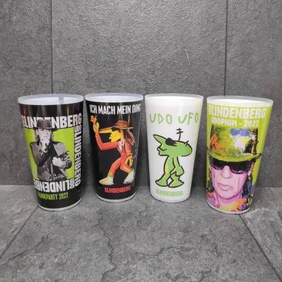Udo Lindenberg Konzertbecher 4 Stück   Cup Concept   0,5L Becher Sammelbecher 