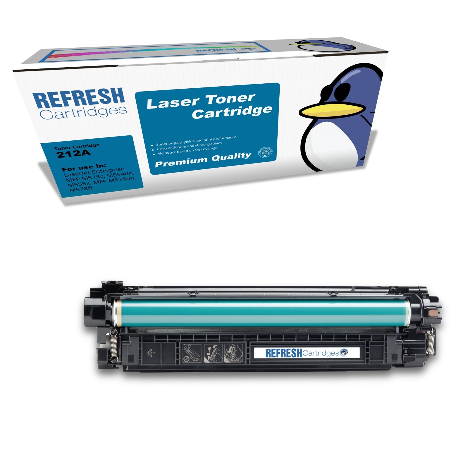 Refresh Cartridges Replacement Black 212A Toner Compatible With HP Printers