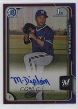 2015 Bowman Chrome Prospects Purple Refractor 124/250 Marcos Diplan Auto m4h