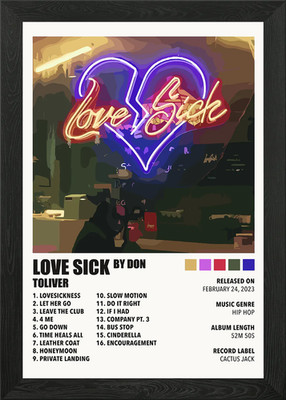 Don Toliver - Love Sick Album Cover gerahmt Wandbild Poster Leinwanddruck Bild