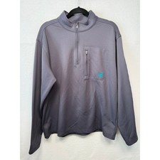 Ariat AriatTek Cold Series 1/4 Zip Pullover, Gray/Blue, Size Large