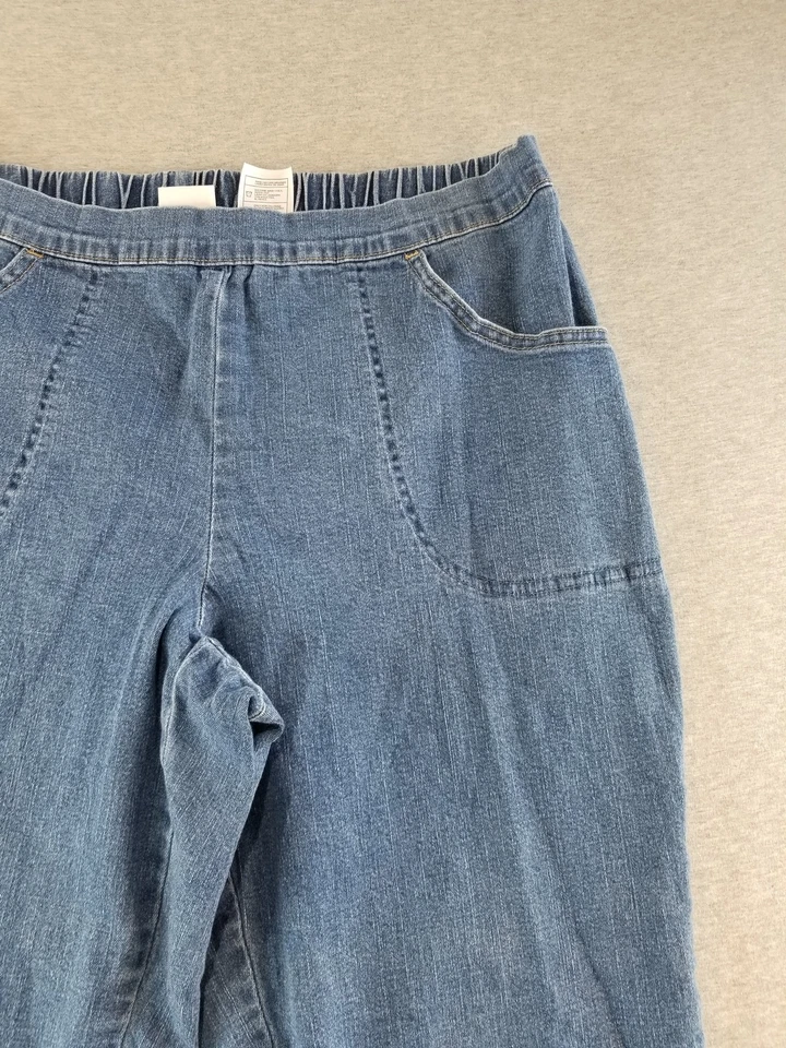 Just My Size Jeans Women's Sz 1X Petite Pull On Stretch Waist MedWash Normcore - Image 2 of 4