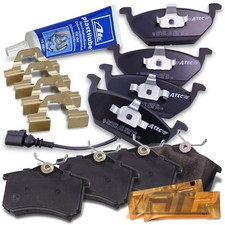 SATZ BREMSBELÄGE VORNE + HINTEN + PLASTILUBE FÜR VW BORA CADDY GOLF JETTA POLO