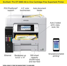 Epson EcoTank Pro ET-5880 Color Inkjet All-In...